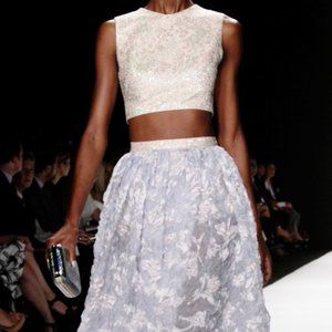 BADGLEY MISCHKA COUTURE Organza and Brocade Gown or Alternative Wedding Dress